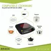 Brock HPI 3001 BK 1500W Single Electric Hot Plate with Cast Iron Plate and Adjustable Thermostat, Black