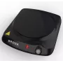 Brock HPI 3001 BK 1500W Single Electric Hot Plate with Cast Iron Plate and Adjustable Thermostat, Black