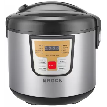 Brock MC 1000 Multicooker, 5L, 900W, 10-in-1, LED Display, Black/Silver