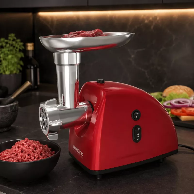 Brock MG 1502 RD Meat Grinder 1500W, Red/Steel