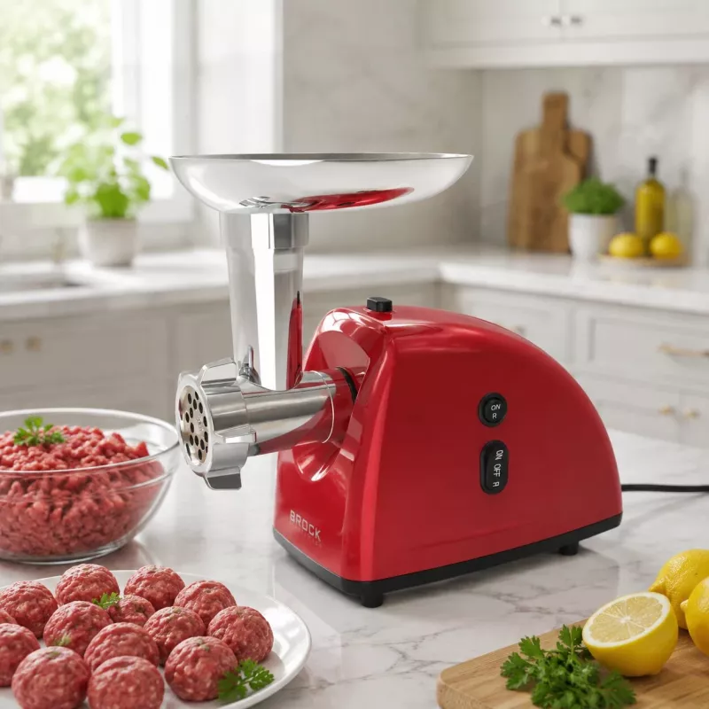 Brock MG 1502 RD Meat Grinder 1500W, Red/Steel