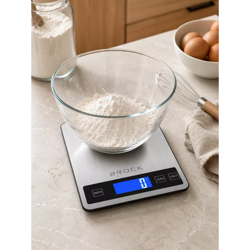 Brock SKS 1008 Large Size Digital Kitchen Scale With LED Display