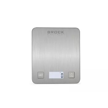 Brock SKS 1009 Digital Kitchen Scale with LED Display, 5 kg Capacity, 1 g Precision, Tempered Glass Platform, Black