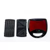 Brock SSM 2003 RD 3-in-1 Sandwich Maker, Waffle Maker and Grill, 750 W, Black/Red