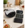Brock SSM 2004 SS 3-in-1 Sandwich, Waffle & Nutlet Maker, 750W, Black/Steel