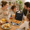Brock SSM 3008 WH 8-Slice XXL Sandwich Maker, 1400W, Non-Stick Triangular Plates, Cool-Touch Handle, Safety Lock, Vertical Storage, White