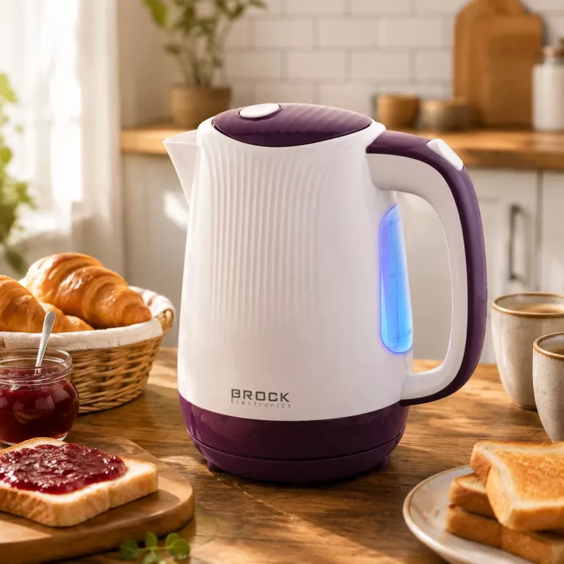 Brock WK 08 PR Electric Kettle 1.7L 2000W White/Purple