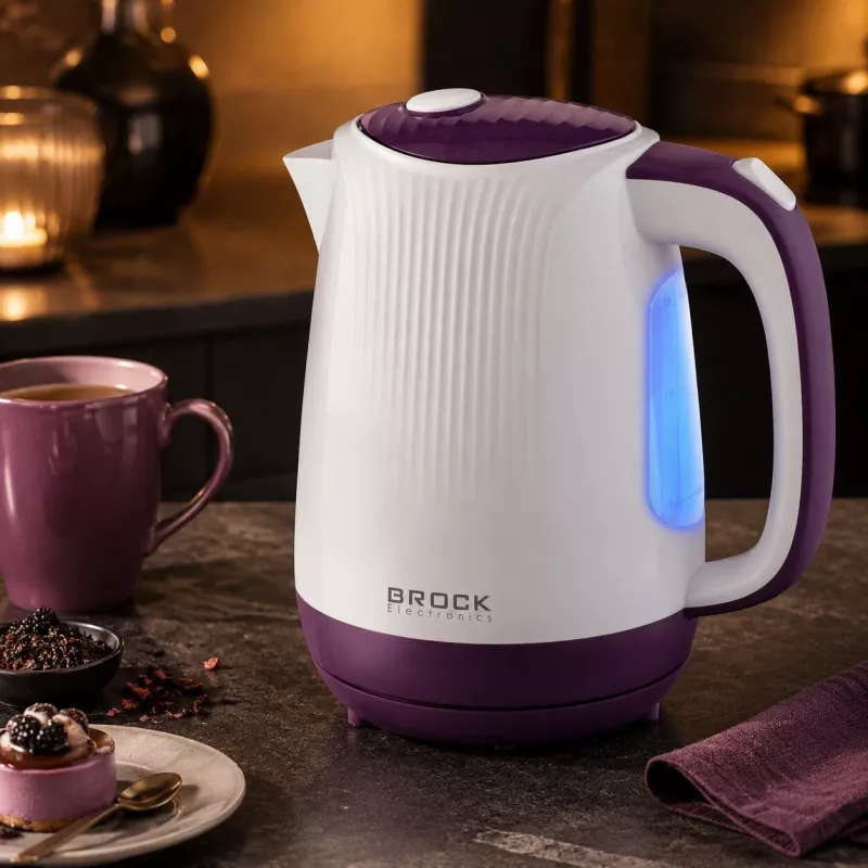 Brock WK 08 PR Electric Kettle 1.7L 2000W White/Purple