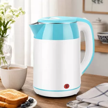 Brock WK 5521 WH Electric Kettle 1.8L 1500W White/Blue with 360° Base