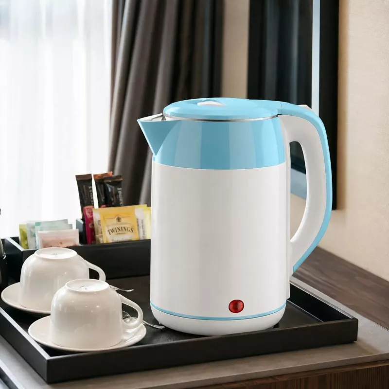 Brock WK 5521 WH Electric Kettle 1.8L 1500W White/Blue with 360° Base