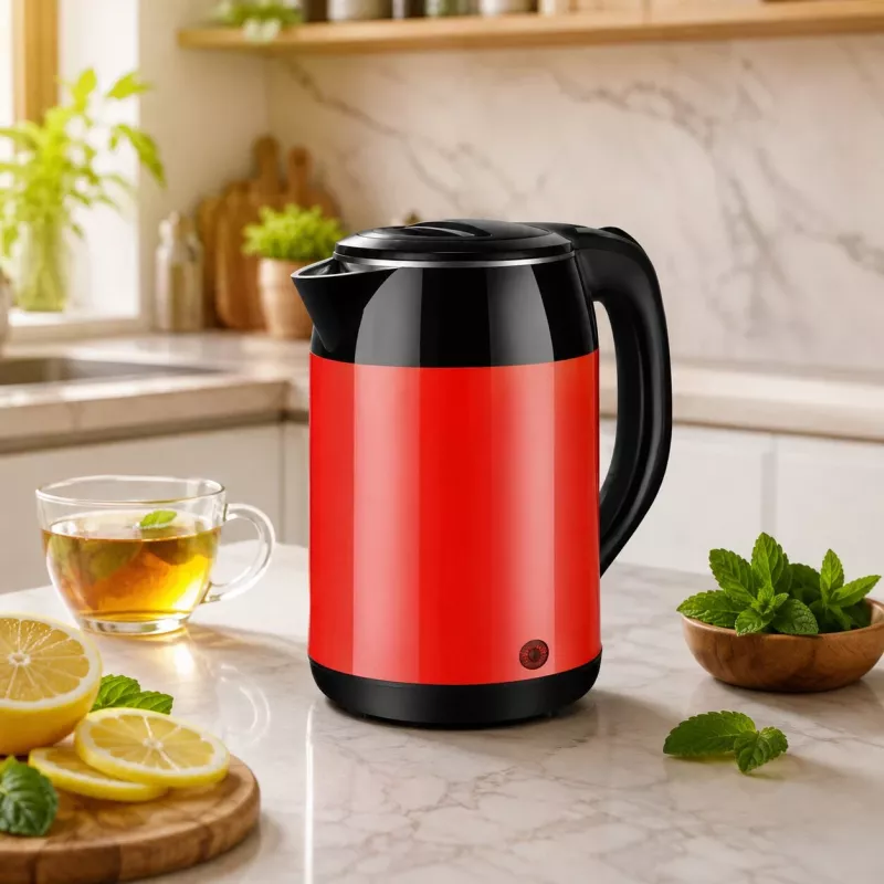 Brock WK 5522 RD Electric Kettle 1.8L 1500W Black/Red with 360° Base