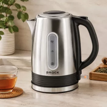 Brock WK 9903 SS Electric Kettle 1.7L 2200W Black/Stainless Steel with 360° Base