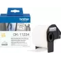 Brother DK-11234 Die-Cut White Paper Label Roll - 60mm x 86mm, 600 Labels, Permanent Adhesive, Direct Thermal, for QL Series