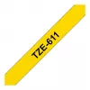 Brother P-touch TZS611 Laminated Strong Adhesive Tape 6mm Black on Clear 8m