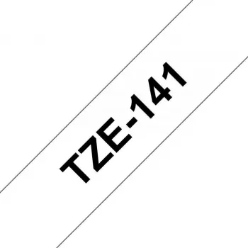Brother TZe-141 Black on Clear Laminated Tape Cassette 18mm x 8m