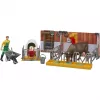 BRUDER bworld Cow and Calf Stable with Farmer (multi-coloured)