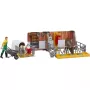BRUDER bworld Cow and Calf Stable with Farmer (multi-coloured)