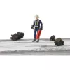 BRUDER bworld Firefighter with Accessories (Blue/Yellow) 1:16 Scale Action Figure