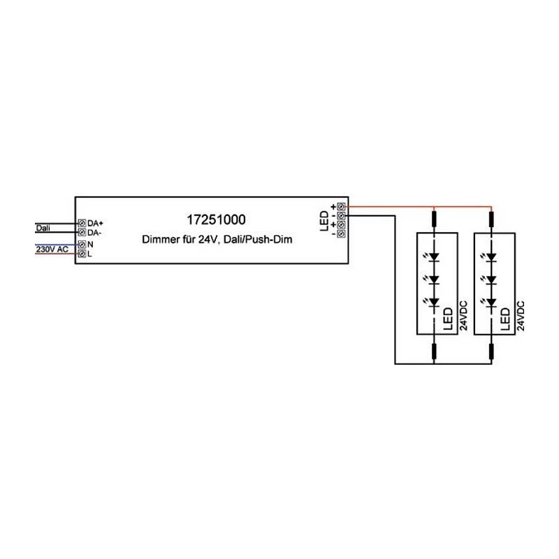 Brumberg 17251000 LED Driver DALI Rectangular White 80W 230V 24V