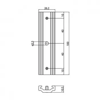 BRUMBERG 87116070 Mechanical Connector for ONETRACK DALI 3-Phase Track, External, White