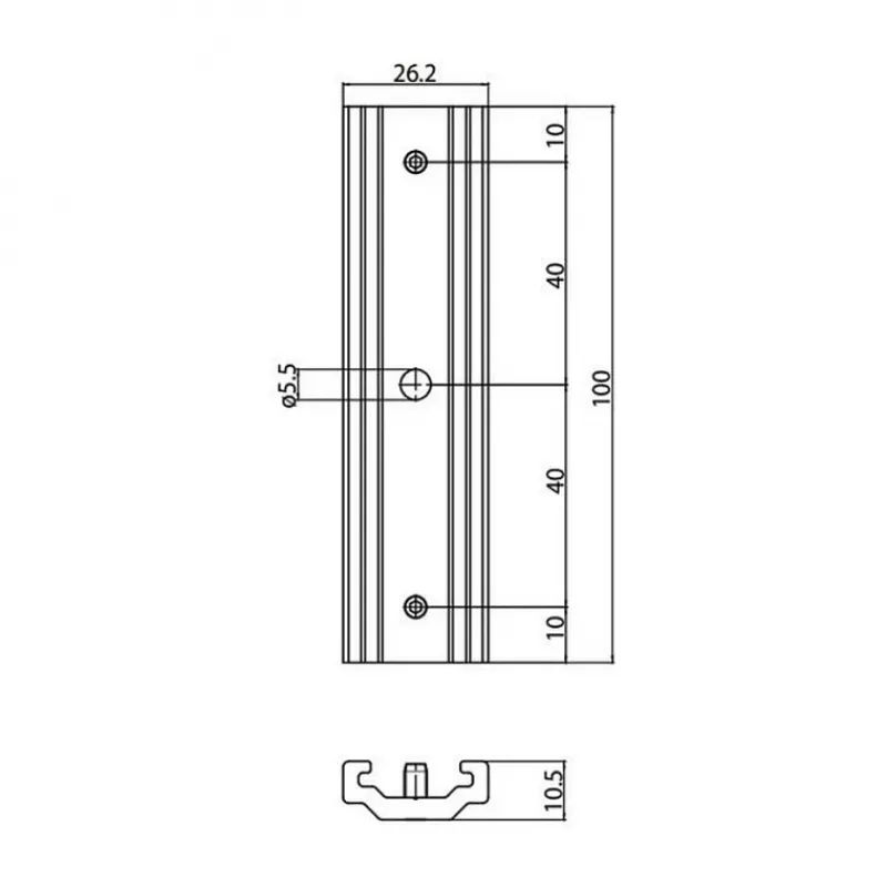 BRUMBERG 87116070 Mechanical Connector for ONETRACK DALI 3-Phase Track, External, White