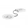 BRUMBERG BB23 LED Recessed Spotlight Set 7W 230V IP65 Round White Swiveling 3000K Warm White Phase-Cut Dimmable