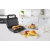 BRV VST098X 3-in-1 Sandwich Maker, Waffle Maker & Grill, 850 W, DuraCeramic Non-Stick Plates, Black/Silver