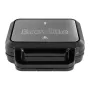 BRV VST098X 3-in-1 Sandwich Maker, Waffle Maker & Grill, 850 W, DuraCeramic Non-Stick Plates, Black/Silver