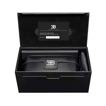 BUGATTI MAN 01A-RG Sunglasses Pilot Aviator Acetate Black Grey UV400