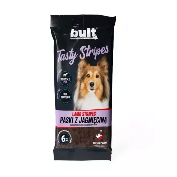 BULT Tasty Stripes Lamb Dog Treats – Soft & Chewy Lamb Strips, 6 Pieces (80 g)