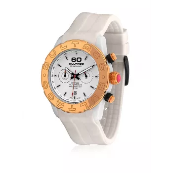BULTACO H1PW43C-CW1 Women's Analog Quartz Watch 43mm White Leather Strap