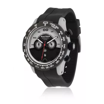BULTACO MAN H1PA48C-SA1 48mm Quartz Analog Watch Black Silicone Strap