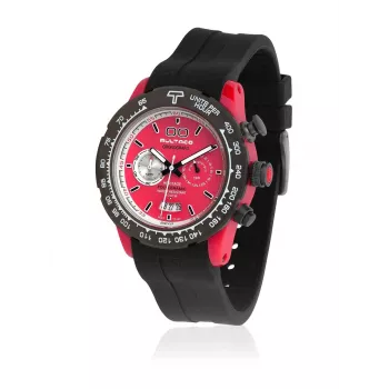 BULTACO MAN H1PR43C-CR1 43mm Men's Quartz Chronograph Watch Black Dial Leather Strap