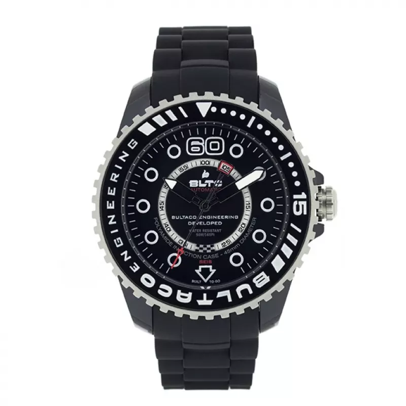 BULTACO WATCH MAN BLPB45A-CB1 (45mm) Quartz Analog Stainless Steel Silicone Black