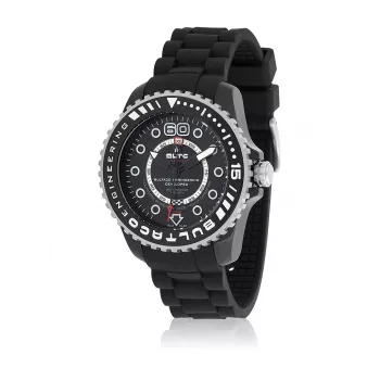 BULTACO WATCH MAN BLPB45A-CB1 (45mm) Quartz Analog Stainless Steel Silicone Black