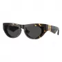 Burberry BE4422U410687 Women's Sunglasses - Square Transparent Grey Frame Dark Grey Lens 58mm