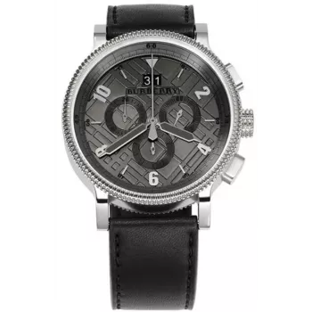 Burberry BU7683 Endurance Men's Swiss Quartz Chronograph Watch 42mm Black Rubber
