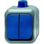 Busch-Jaeger 1084-0-0839 Rocker Switch Insert, 1-Pole Changeover, 10 AX, 250 V, Flush-Mount, Blue/Grey