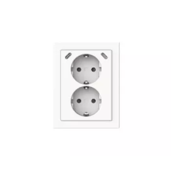 BUSCH-JAEGER 2TKA00006023 Safety+ USB-C Double Socket Outlet, Alpine White