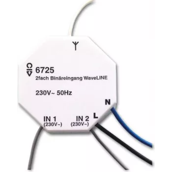 Busch-Jaeger 6725 2-Channel Switching/Dimming Actuator, Flush-Mounted, 230V, free@home