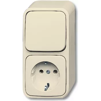 BUSCH-JAEGER Duro 2000 AP Schuko Socket Outlet, Surface-Mounted, 1-Gang, Alpine White