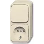 BUSCH-JAEGER Duro 2000 AP Schuko Socket Outlet, Surface-Mounted, 1-Gang, Alpine White