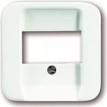 Busch-Jaeger future linear Central Plate with Hinged Cover for SCHUKO Socket Outlet, Studio White 2CKA001724A1705