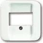 Busch-Jaeger future linear Central Plate with Hinged Cover for SCHUKO Socket Outlet, Studio White 2CKA001724A1705