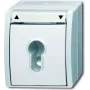 Busch-Jaeger Ocean 2712 SLW-54 Surface-Mounted SCHUKO Socket Outlet, IP44, White 2CKA001101A0924