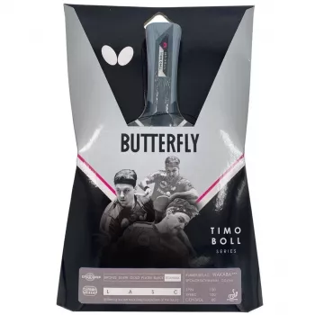 Butterfly Timo Boll Titanium Table Tennis Racket with Wakaba Rubbers, Flared Handle, ITTF Approved, Offensive Style