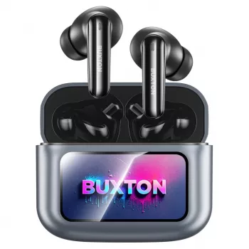 Buxton BTW 9600 Wireless Over-Ear Headphones with Active Noise Cancellation, Bluetooth 5.3, 30h Battery, Black