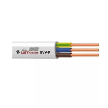 BVV-P Flat Power Cable 3x1.5 mm² White 25 m