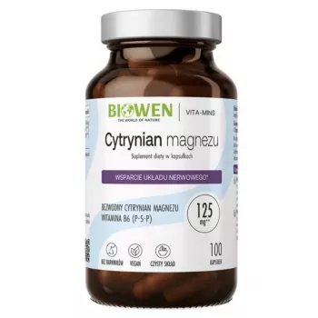 BWN BIOWEN Magnesium Citrate – Food Supplement for Humans – 100 Capsules