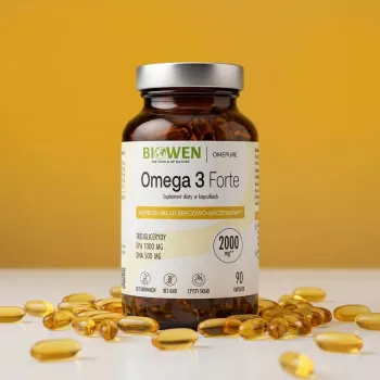 BWN BIOWEN Omega 3 Forte 1000 mg EPA, 500 mg DHA – food supplement for humans – 90 capsules